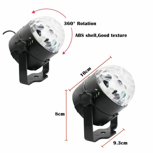LumoBeat Sound-Activated LED Party Projector - Colorful Rotating Disco Light with Remote