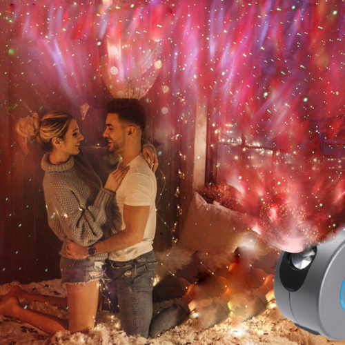 AuroraX Rotating Galaxy Projector Lamp with Remote - Starry Sky Night Light