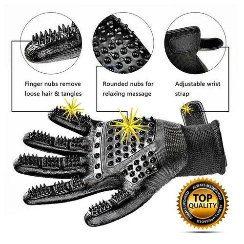 FurEase Pet Grooming & Deshedding Gloves (1 Pair) - The Gadget Paradise