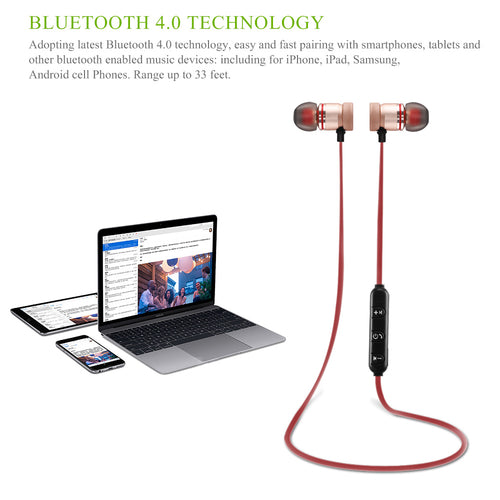 Wireless Bluetooth 4.0 Headset Sports Earphones - The Gadget Paradise