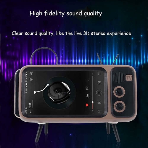 RetroTune TV – Vintage Bluetooth Speaker with Stand - The Gadget Paradise