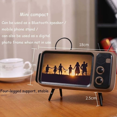 RetroTune TV – Vintage Bluetooth Speaker with Stand - The Gadget Paradise