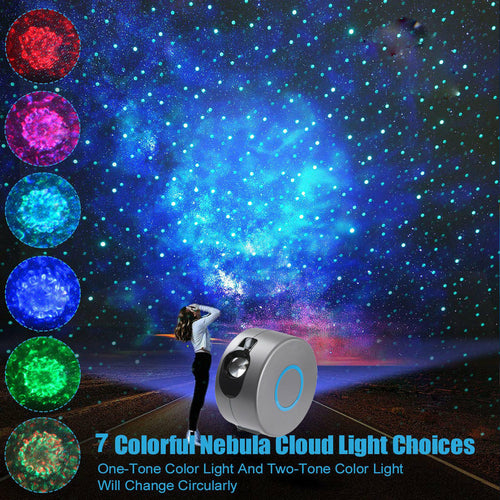 AuroraX Rotating Galaxy Projector Lamp with Remote - Starry Sky Night Light