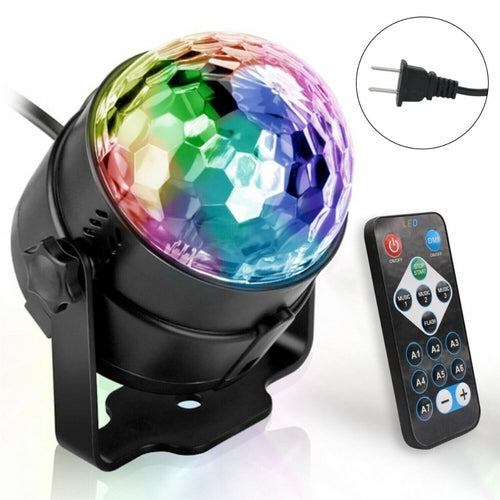 LumoBeat Sound-Activated LED Party Projector - Colorful Rotating Disco Light with Remote