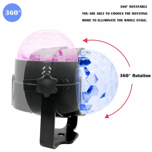 LumoBeat Sound-Activated LED Party Projector - Colorful Rotating Disco Light with Remote