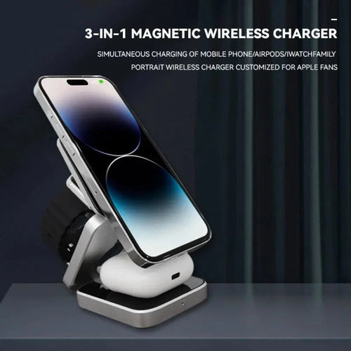 ChargeHub Fold 3-in-1 – Portable Wireless Charging Station - The Gadget Paradise