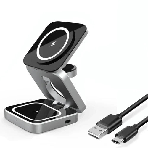 ChargeHub Fold 3-in-1 – Portable Wireless Charging Station - The Gadget Paradise