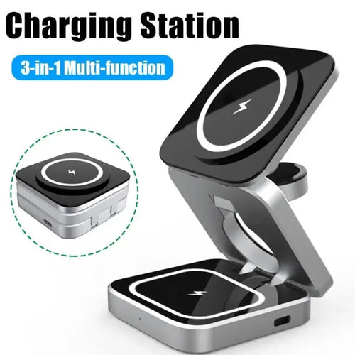 ChargeHub Fold 3-in-1 – Portable Wireless Charging Station - The Gadget Paradise