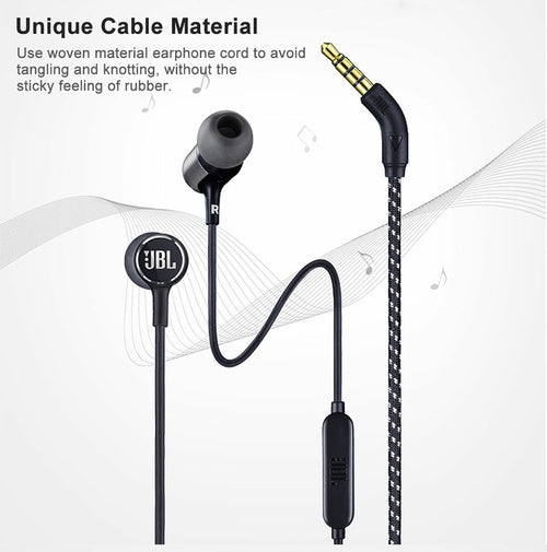 JBL LIVE100 3.5mm Wired Earphones Stereo Sound Line Control - The Gadget Paradise