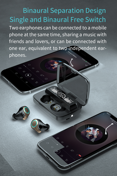 PowerBuds Pro - Large Capacity TWS Wireless Bluetooth Earbuds with LED Case
