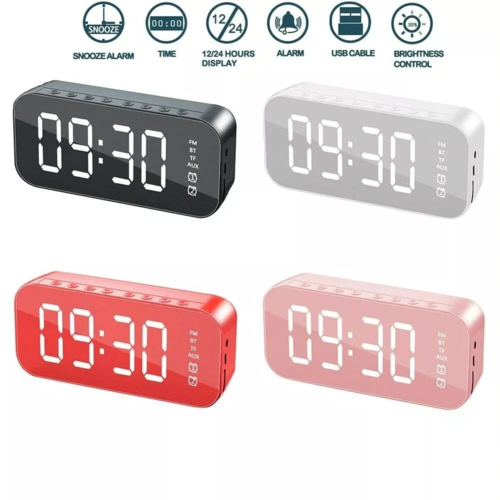 LED Display Alarm Clock Wireless Bluetooth Speakers - The Gadget Paradise