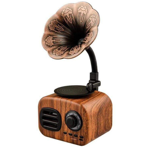 VintageTone - Retro Gramophone Style Wireless Mini Bluetooth Stereo Speaker