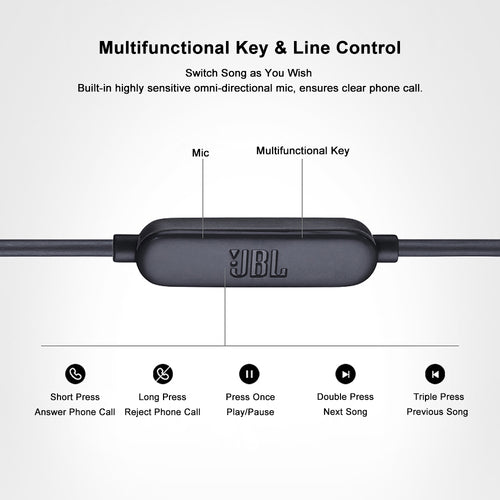 JBL LIVE100 3.5mm Wired Earphones Stereo Sound Line Control - The Gadget Paradise