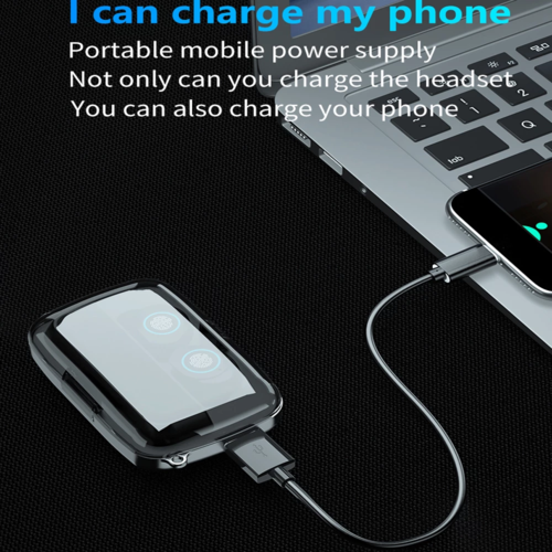 PowerBuds Pro - Large Capacity TWS Wireless Bluetooth Earbuds with LED Case