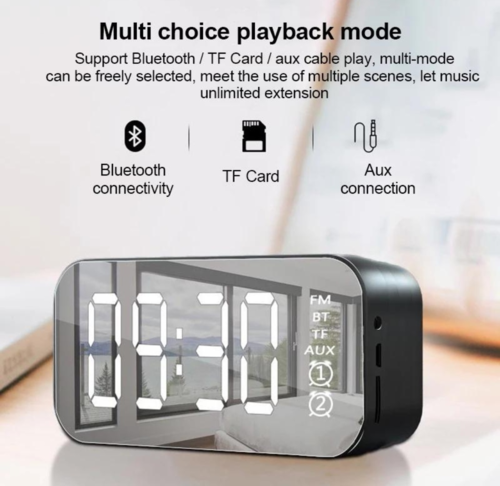 LED Display Alarm Clock Wireless Bluetooth Speakers - The Gadget Paradise