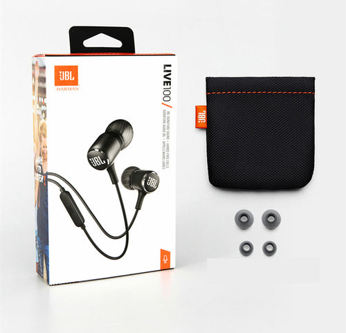 JBL LIVE100 3.5mm Wired Earphones Stereo Sound Line Control - The Gadget Paradise