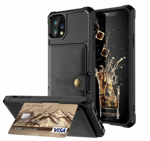 360 Protection Magnetic Leather Wallet Armor Case for iPhone - The Gadget Paradise