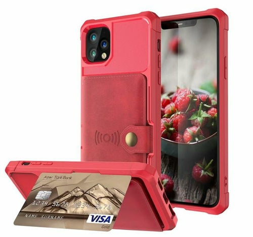 360 Protection Magnetic Leather Wallet Armor Case for iPhone - The Gadget Paradise